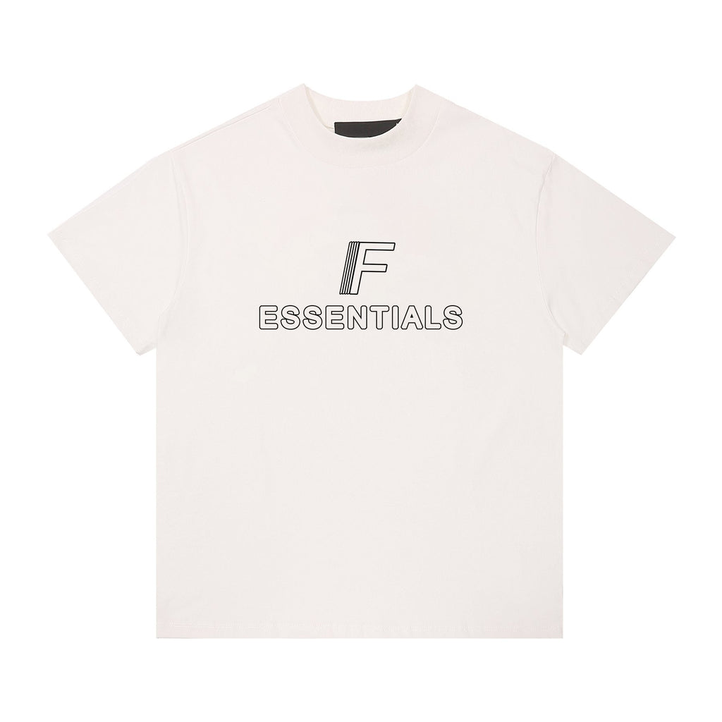 ESSENTIALS F-Letter Embroidered Graphic T-Shirt